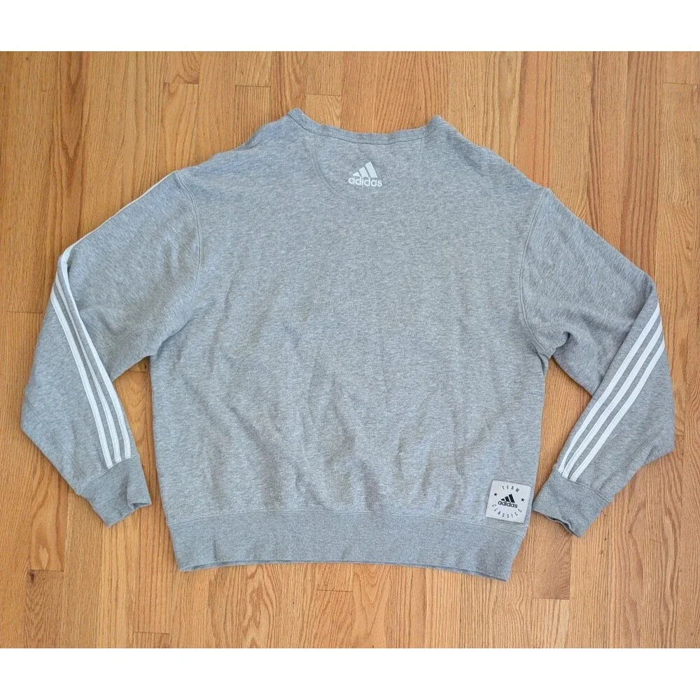 Quebec Nordiques Sweatshirt NHL Hockey Avalanche Adidas Heathered Grey Mens XL